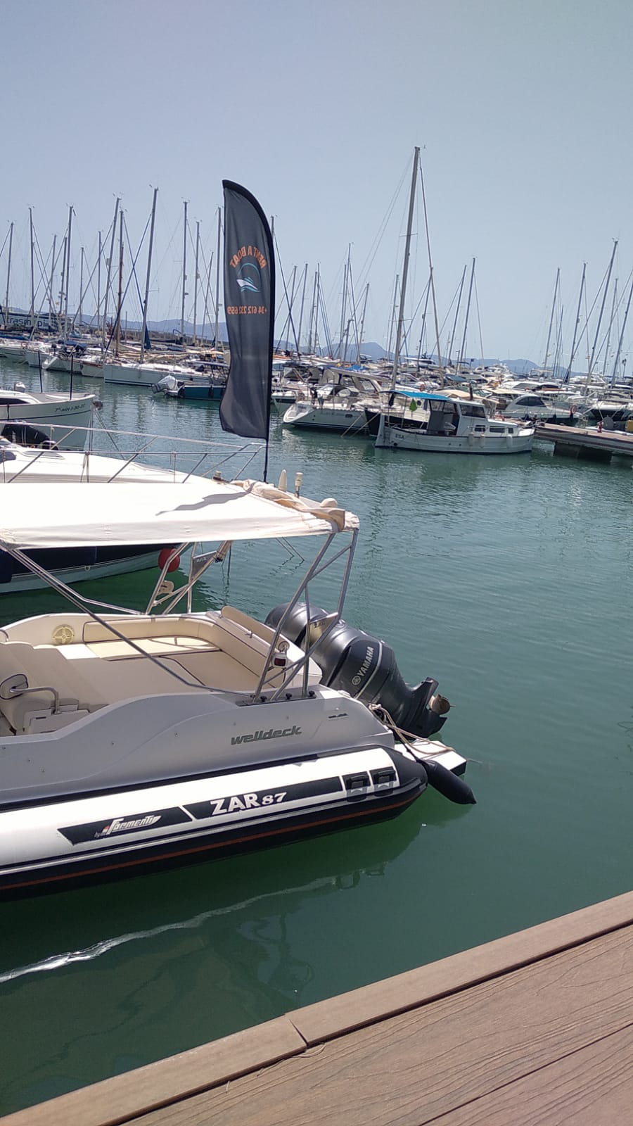 View of the boat from the dock