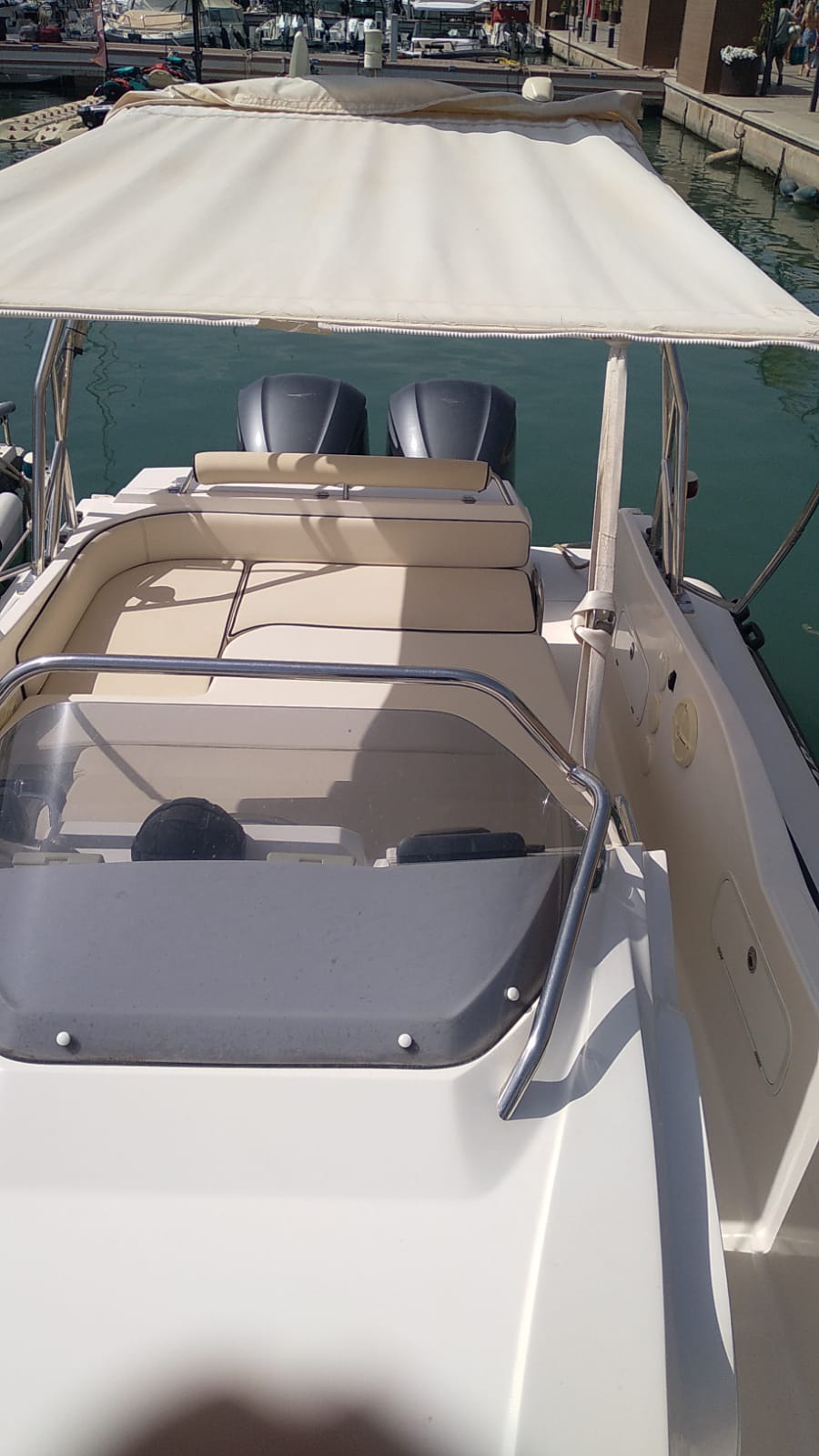 Low angle side shot of the hull
