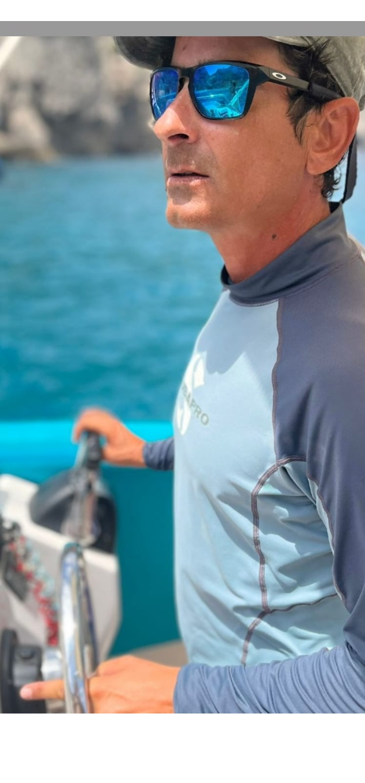 Captain and guests on board
